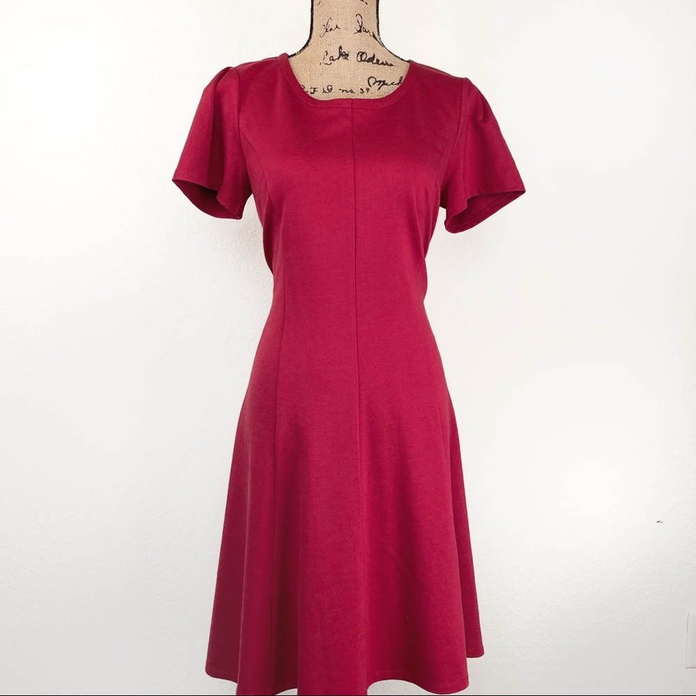 Draper James Ponte Round Neck A-Line Dress